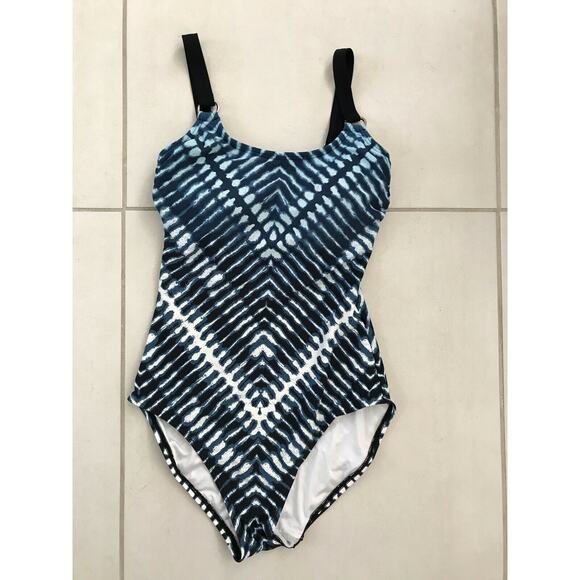 Calvin Klein Multicolor Print One Piece Padded Swimsuit - Picture 1 of 10